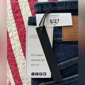 NWT 5/27 Judy Blue High Waisted Straight Jeans